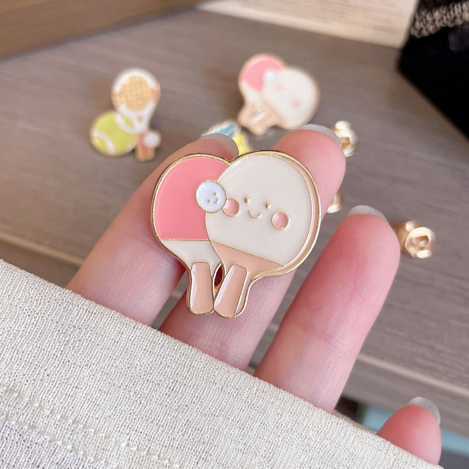 Wholesale Badminton table tennis cute   Brooch