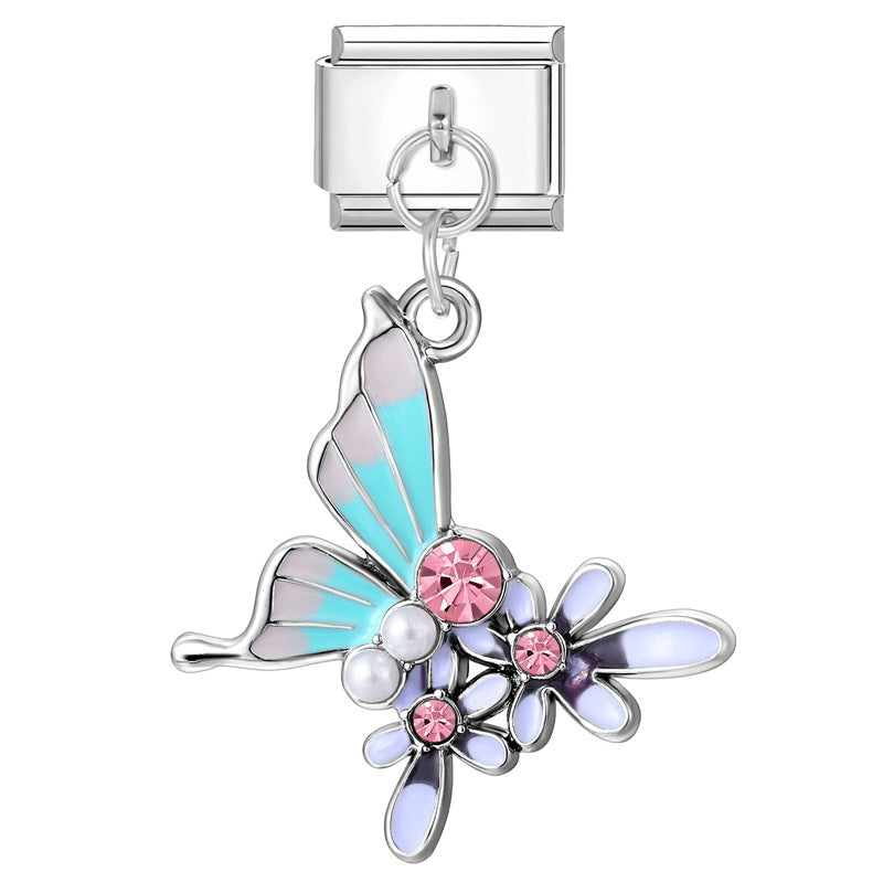 Wholesale Italian Charm Bracelet 9mm DIY Splicing Creative Pendant Stainless Steel Composable Bracelet