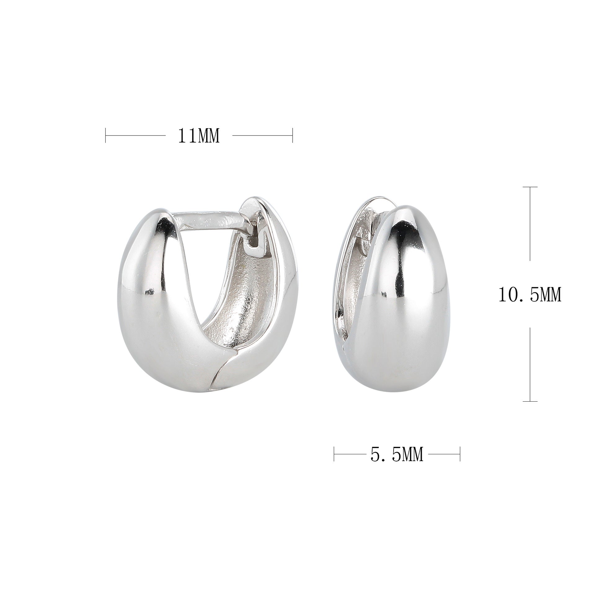 Wholesale S925 Sterling SilverBean Ear Buckle Color-retaining Gold-plated Water Drop Earrings