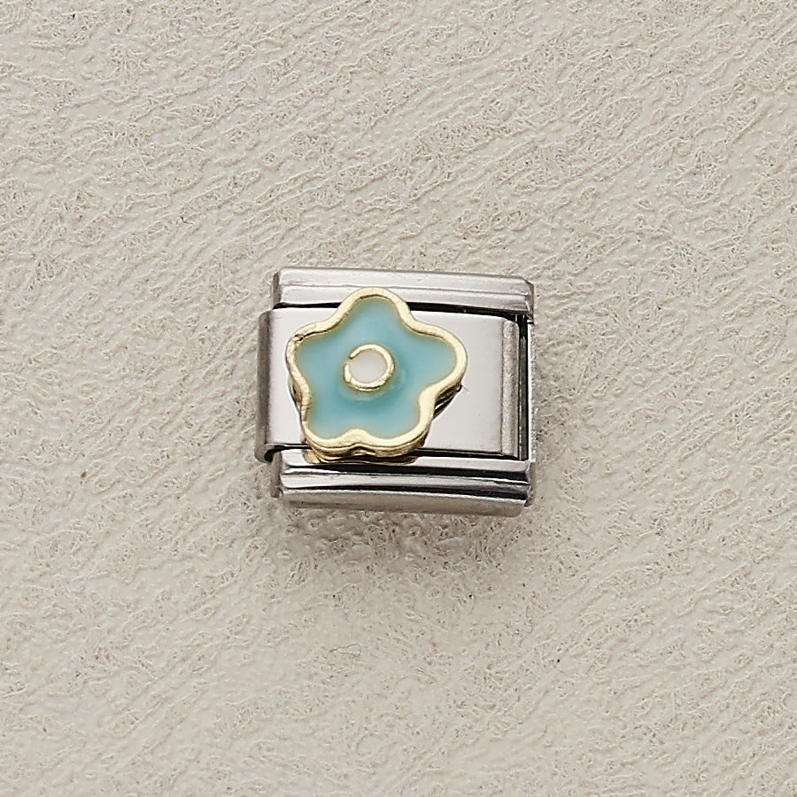 Wholesale 10pcs Italian Charm Bracelet 9mm DIY Splicing Marine Life Stainless Steel Composable Bracelet