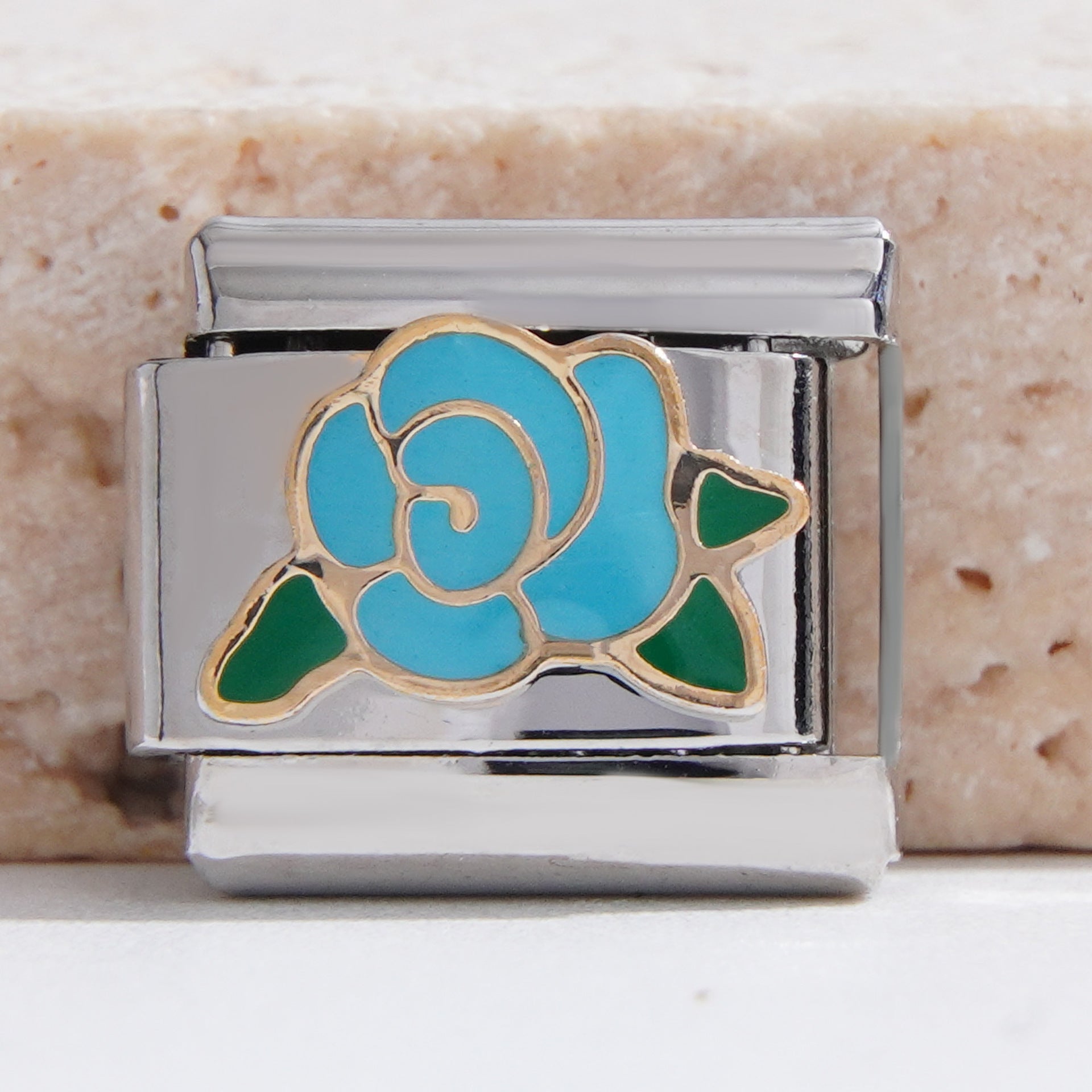 Wholesale Italian Charm Bracelet 9mm DIY Splicing Colored Oil Drop Stainless Steel Composable Bracelet