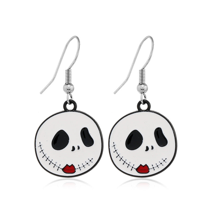 Wholesale   Creative Personalized Event Skull Alloy Earrings