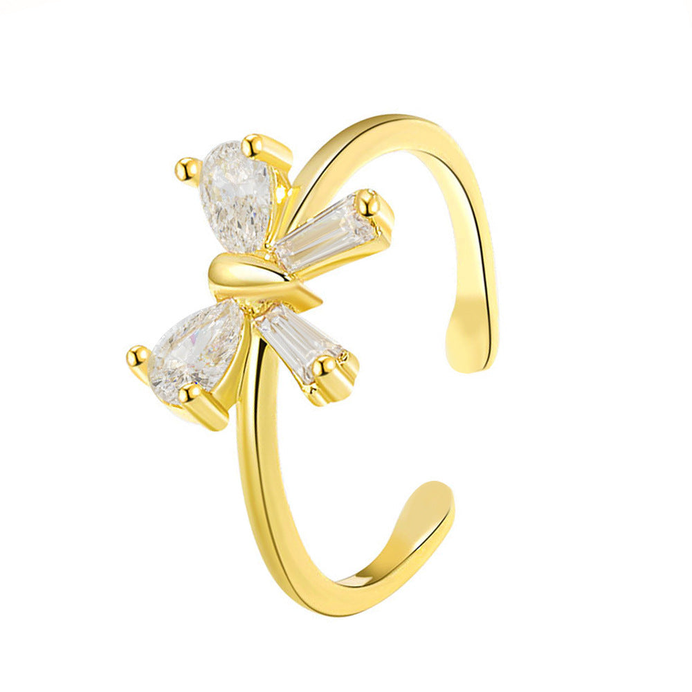 Wholesale Heart Shaped Rhinestone Adjustable Open Ring Chic Women S Fashion Jewelry Accessory For Party Gift