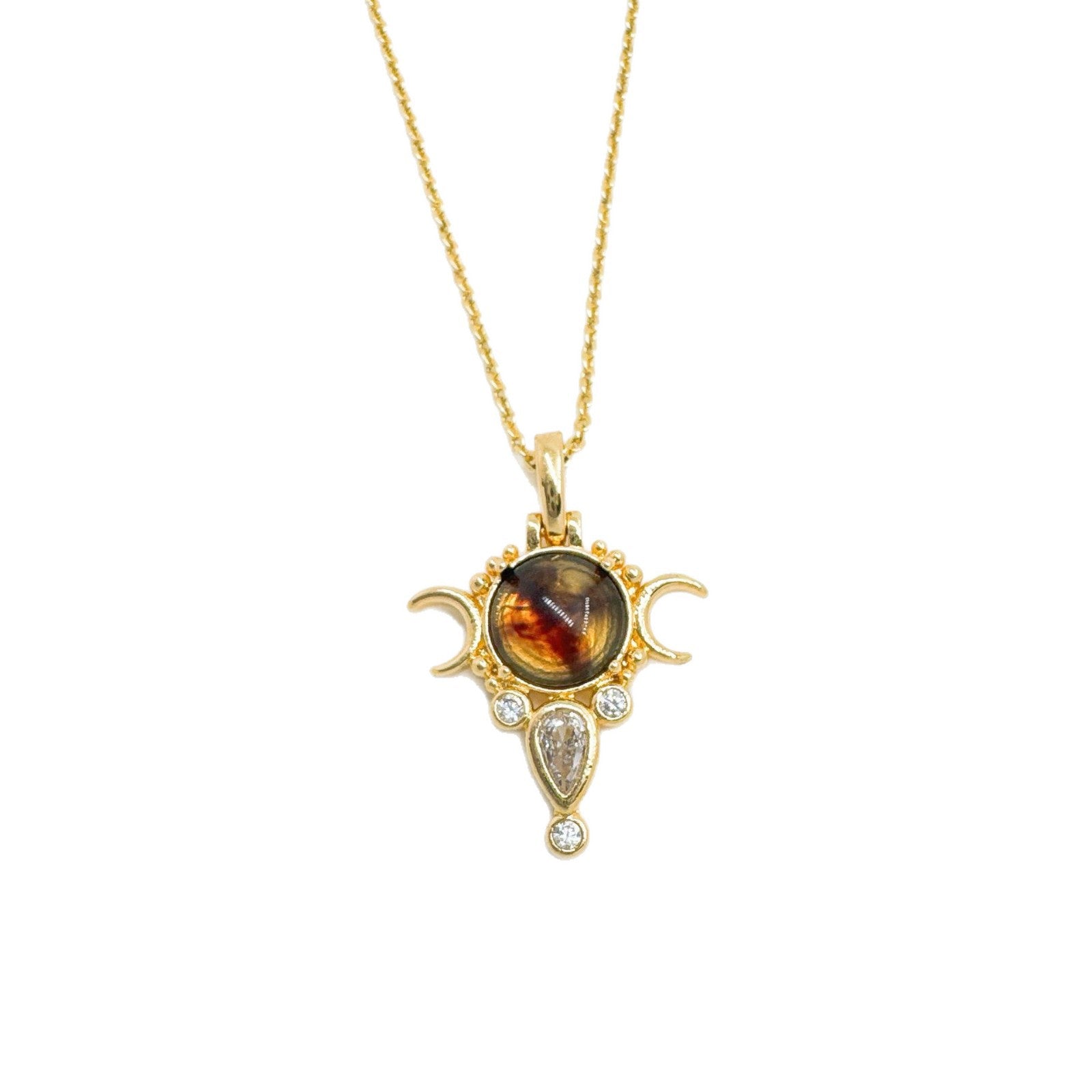 Wholesale Gold Plated Copper Evil Eye Necklace Pendant,  Sweet Cool Style Fashion Accessory for Resale