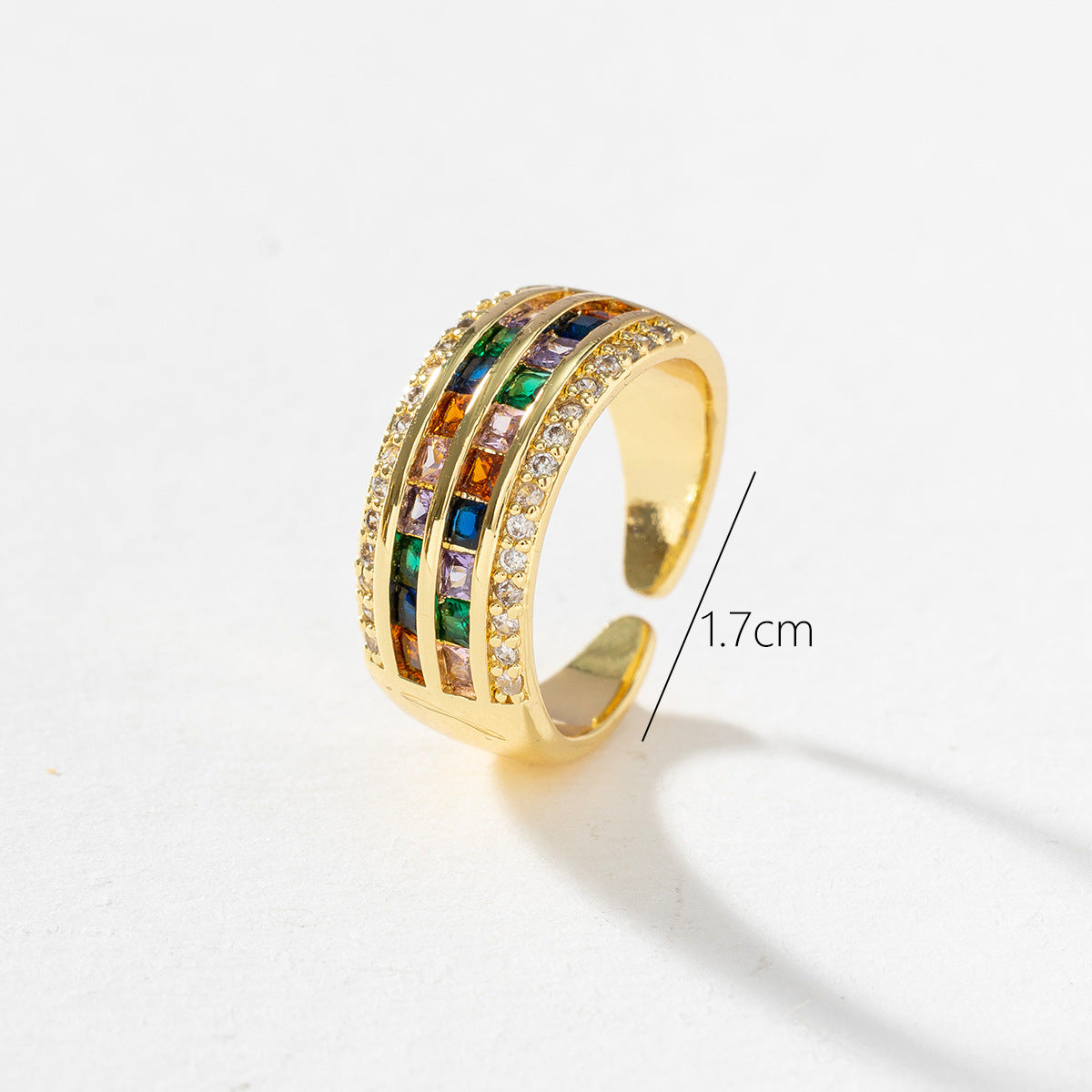 Wholesale Colored Zirconia Open Rings ACC-RS-SY001