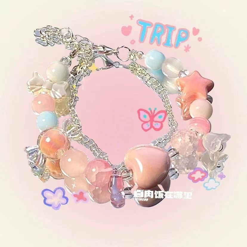 Wholesale Children's Cute Apple Star Beaded Bracelet