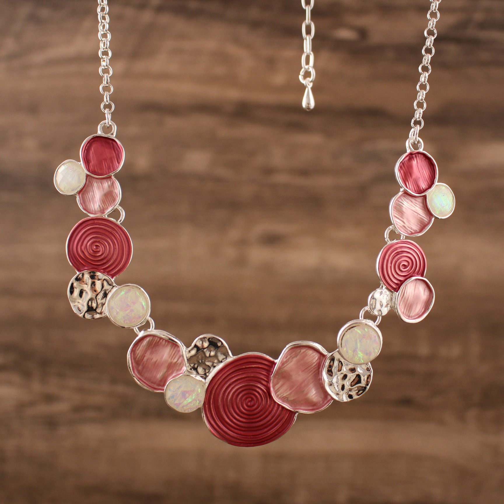 Wholesale  Round Colorful Painted Oil Alloy Necklace