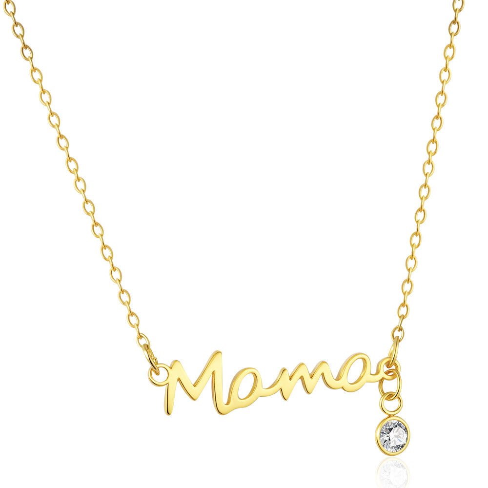 Wholesale Stainless steel heart and flower necklace with zircon inlay choker