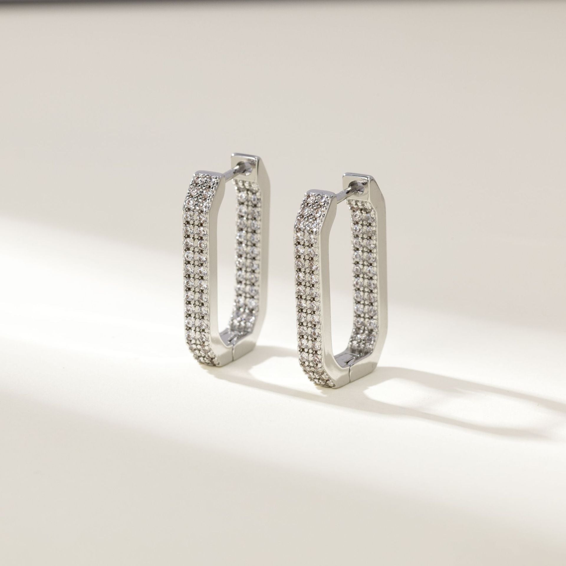 Wholesale  Rectangular Full Pickaxe Earrings