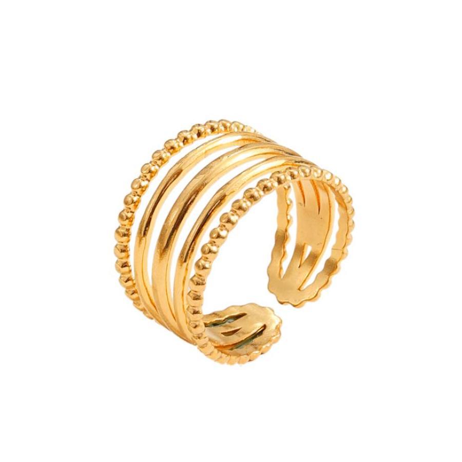 Wholesale Stainless Steel Ring 18k Gold Plated Rings ACC-RS-MuC001