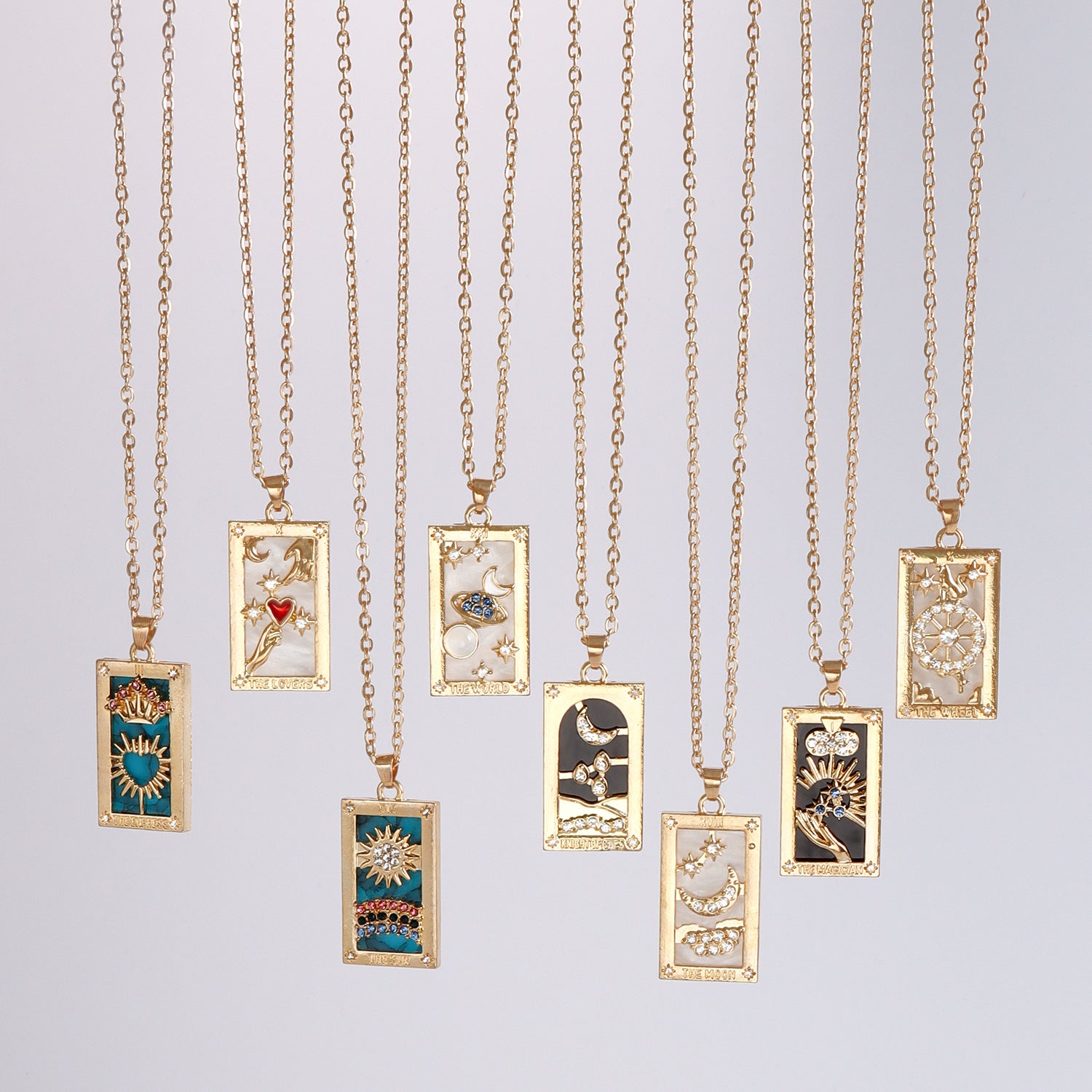 Wholesale Alloy Layering Chain Pendant Necklace Fashion Jewelry Accessory