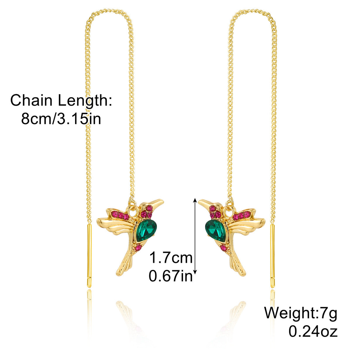 Wholesale  Small Crowd Long Tassel Ear Line Butterfly Love Bird Ear Line Earrings