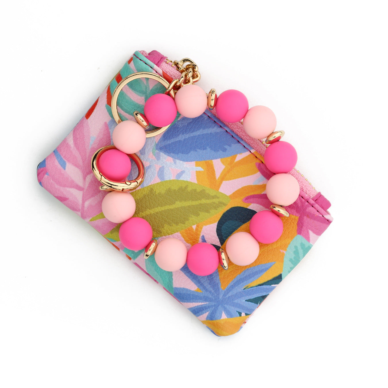 Wholesale Clutch Silicone Bead Bracelet  Wristlet Keychain