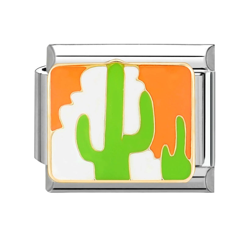 Wholesale Italian Charm Bracelet 9mm DIY Splicing Cute Cartoon Titanium Steel  Composable Bracelet