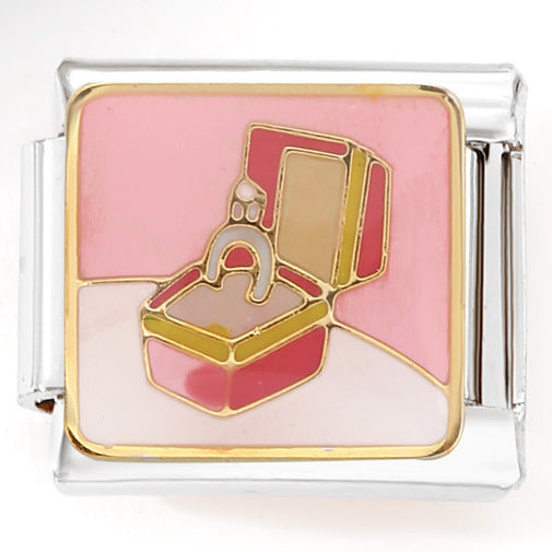 Wholesale Italian Charm Bracelet 9mm DIY Splicing Cute Creative Pattern Stainless Steel Composable Bracelet