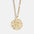 Wholesale Round 12 Zodiac Signs Full Diamond Coin 12 Zodiac Signs Necklace