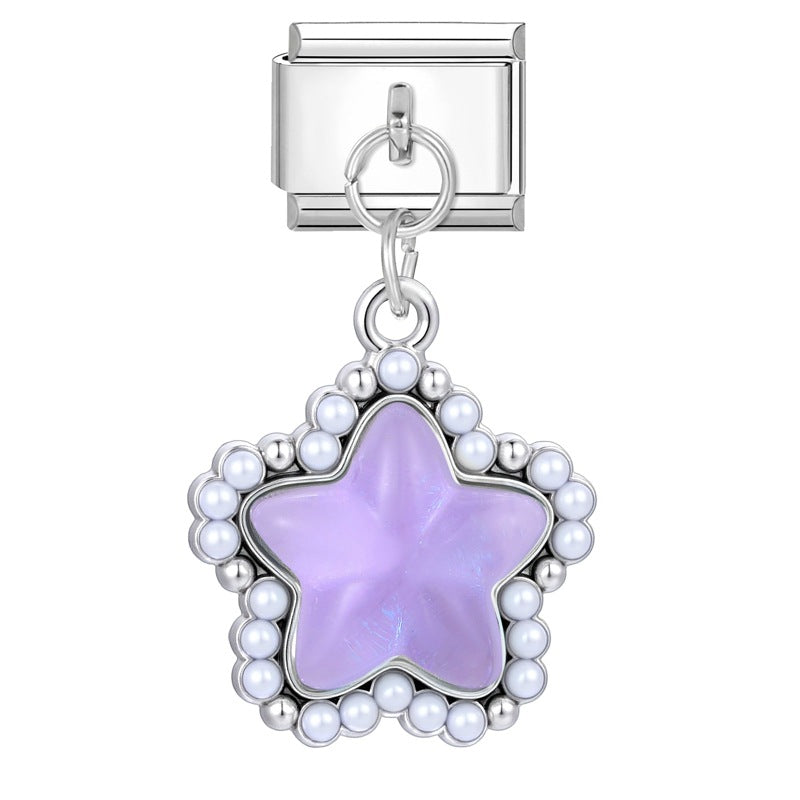 Wholesale Italian Charm Bracelet 9mm DIY Splicing Creative Pendant Stainless Steel Composable Bracelet