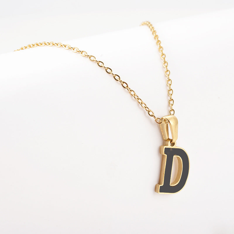 Wholesale Stainless steel letter necklace