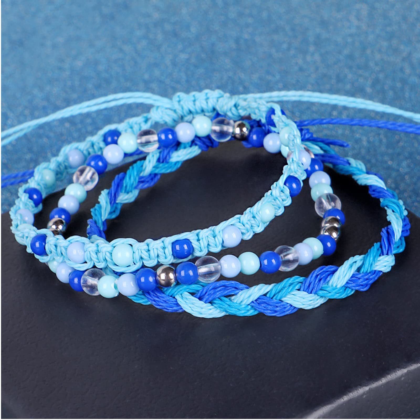 Wholesale Colorful Rope-woven Rice Bead Bracelet