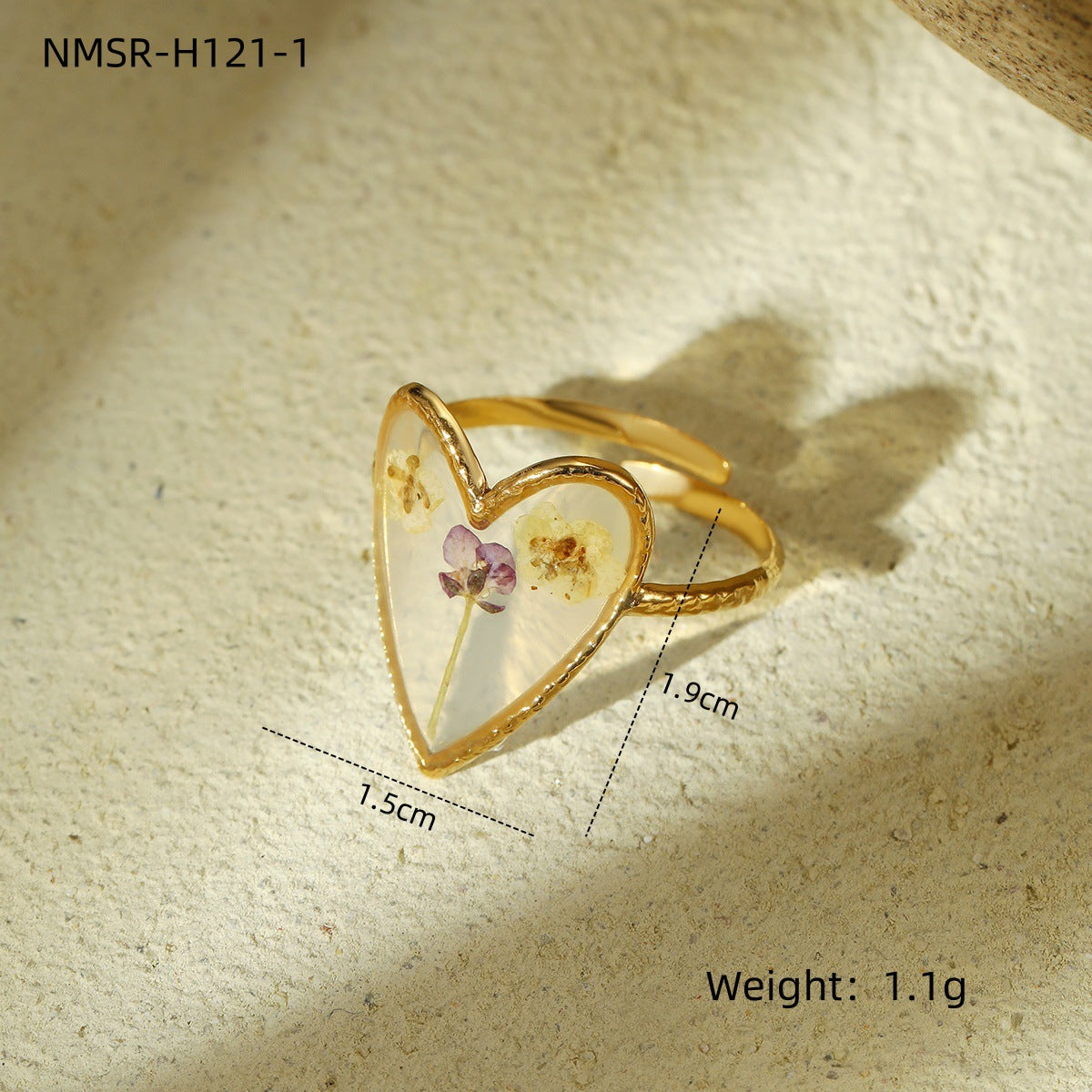 Wholesale  stainless steel ring female everlasting flower glue ring