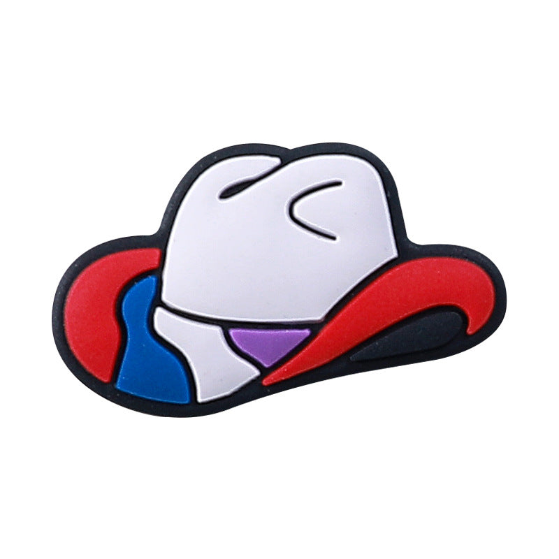 Wholesale 20pcs Western Style Cowboy Hat Silicone Beads Focal Beads DIY Beading Accessories ACC-BDS-RongFa007