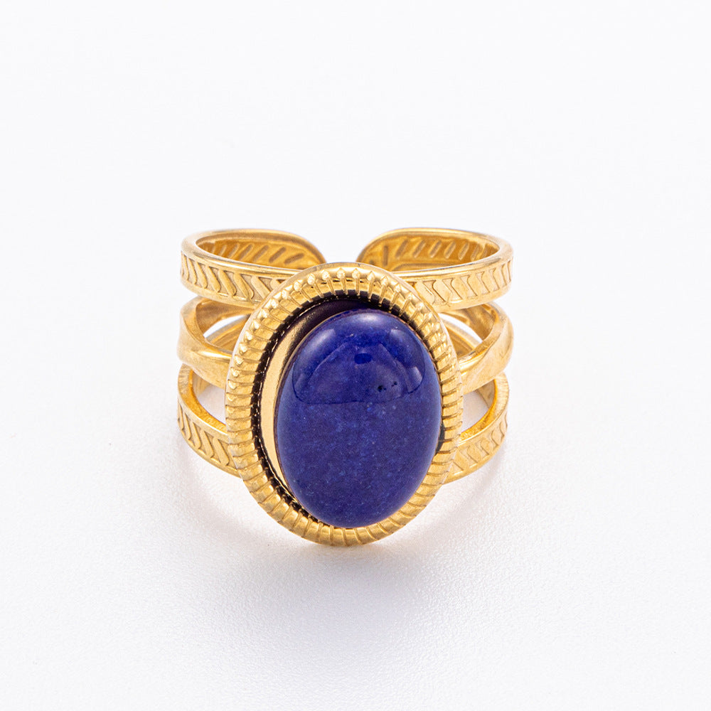 Wholesale Stainless Steel Electroplated 18K Gold Light Luxury Rings ACC-RS-LLT007