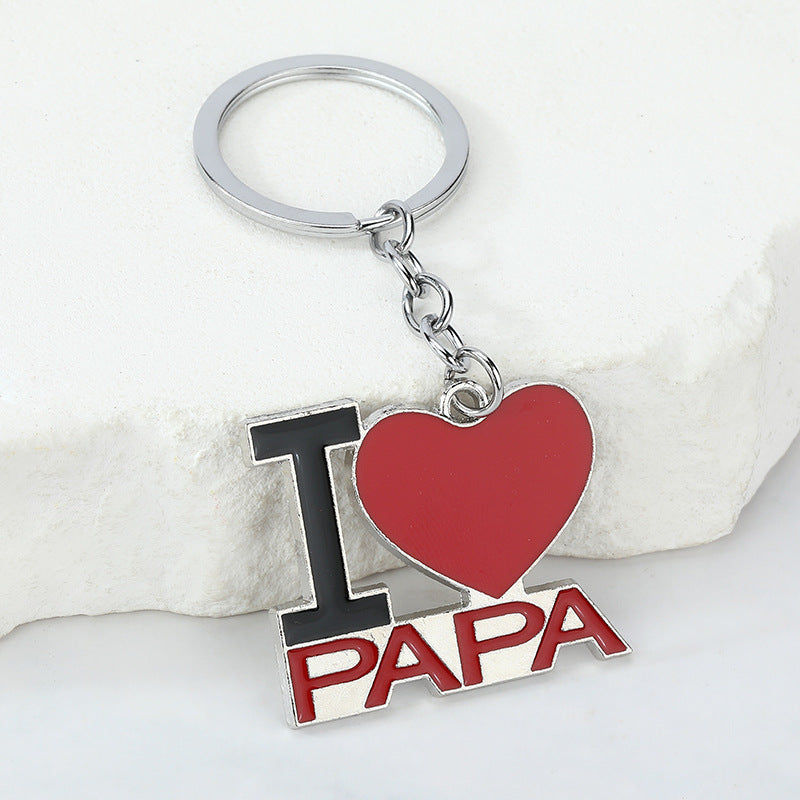 Wholesale Metal Paint Package Pendant Zinc Alloy Letter Keychains ACC-KC-YingYue004