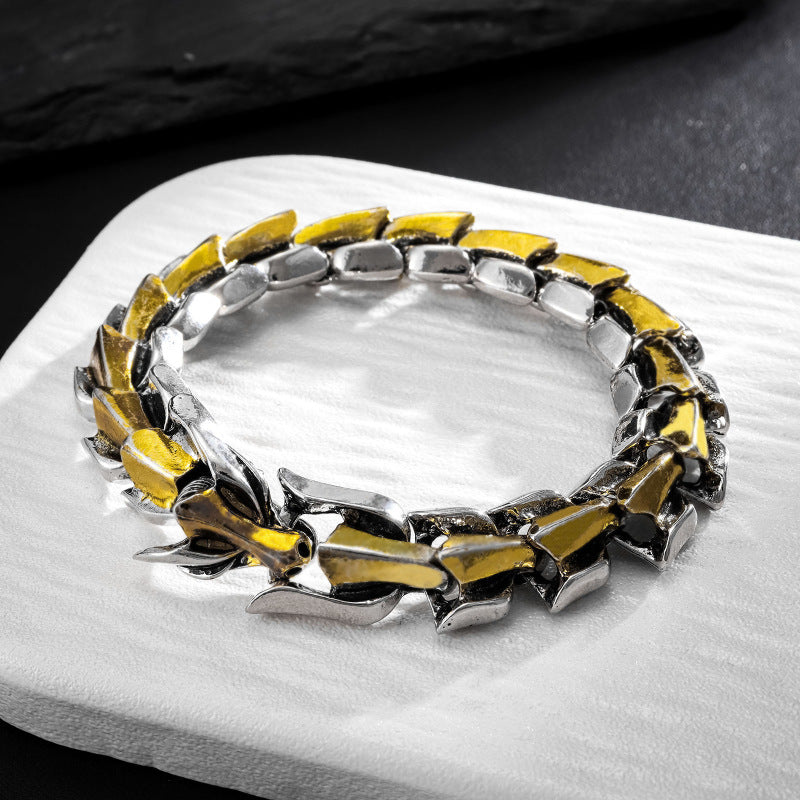 Wholesale Retro Dragon Head Bracelet Men's Hip Hop Bracelet Punk Bracelet ACC-BT-LR006