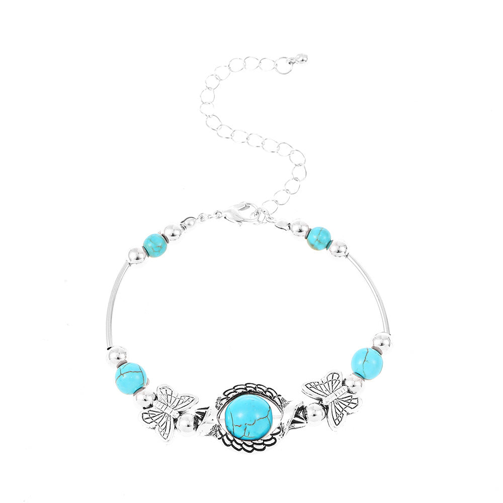 Wholesale Turquoise Popular Butterfly and Turtle Handmade Bracelets ACC-BT-MY006