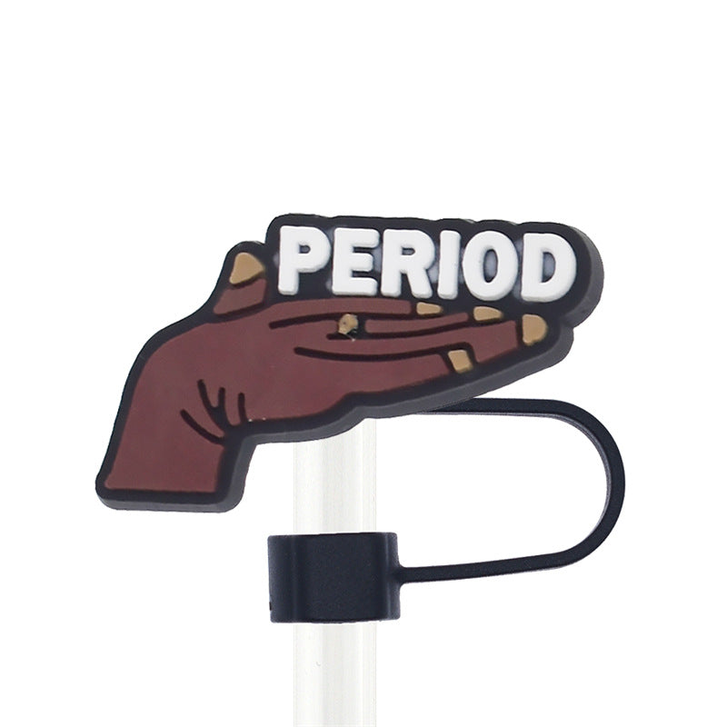 Wholesale Random 100pcs 10mm PVC Soft Straw Tube Cap ACC-SCR-RYY076