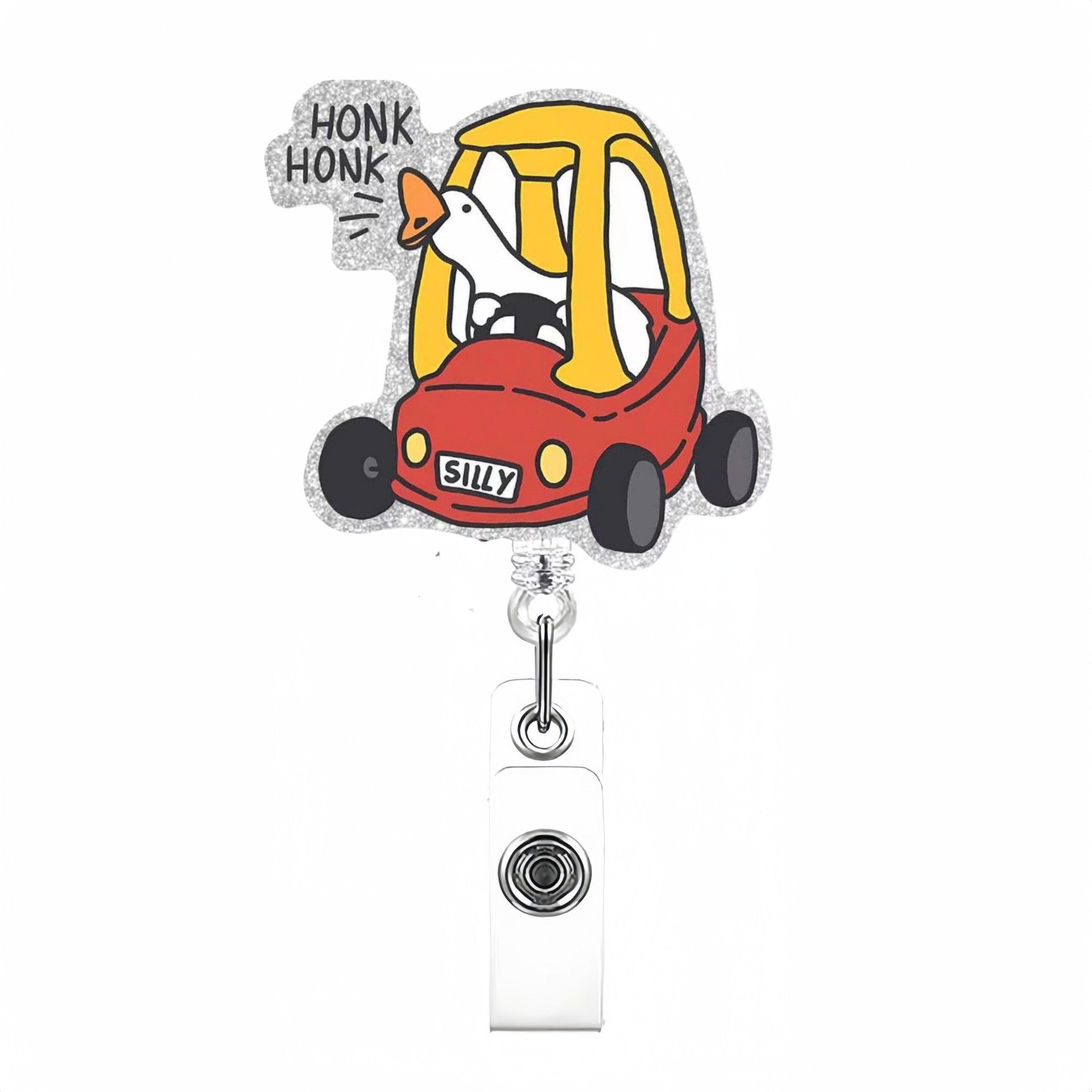 Wholesale Acrylic Badge Reel Keychain with Fun Pattern