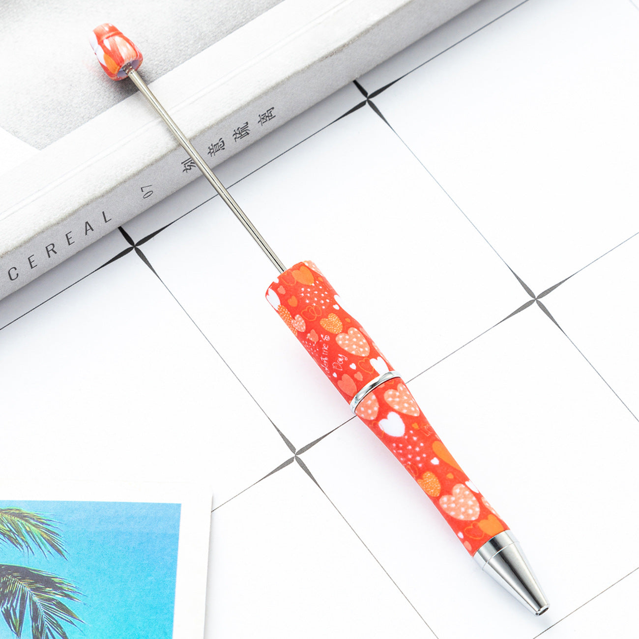 Wholesale Beadable Pens Valentine's Day Plastic DIY Beaded Pens