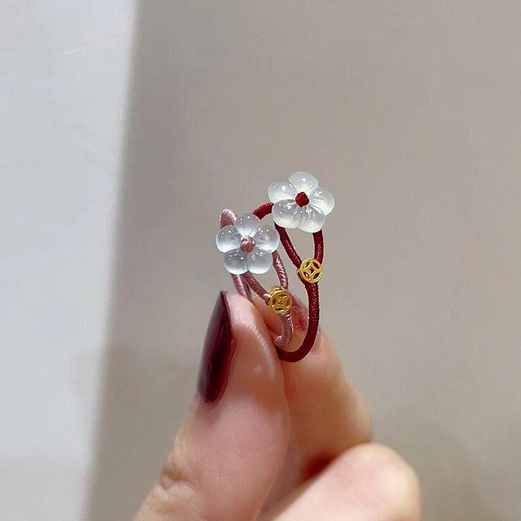 Wholesale Handwoven Pink Coin Ring Trendy Fashion Jewelry Accessory for Women