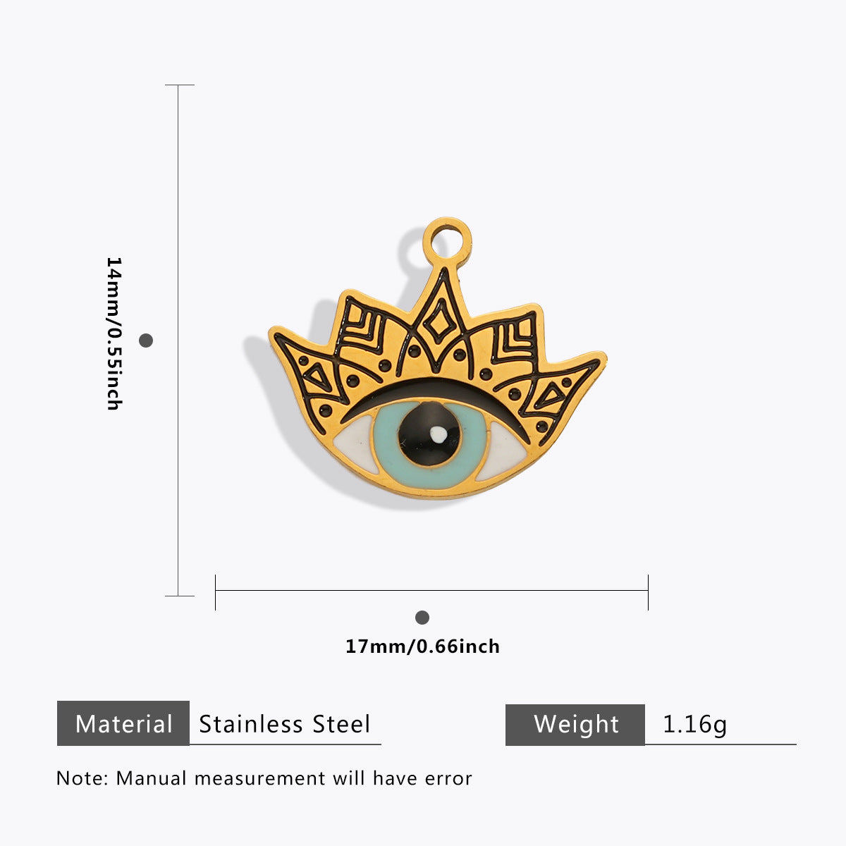 Wholesale 5pcs Stainless steel 18K vacuum plating color  flower pendant