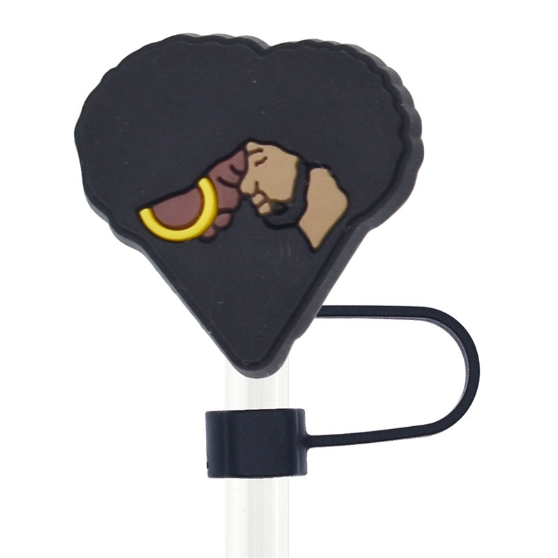 Wholesale Random 100pcs 10mm PVC Soft Straw Tube Cap ACC-SCR-RYY076