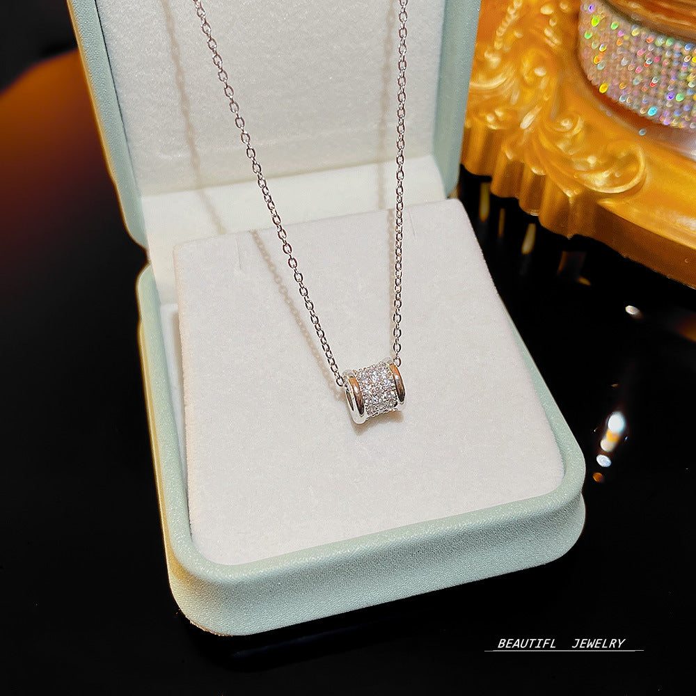 Wholesale Micropaved Zirconia Clavicle Chain Titanium Steel Necklaces Choker Necklace ACC-NE-Xiyue005