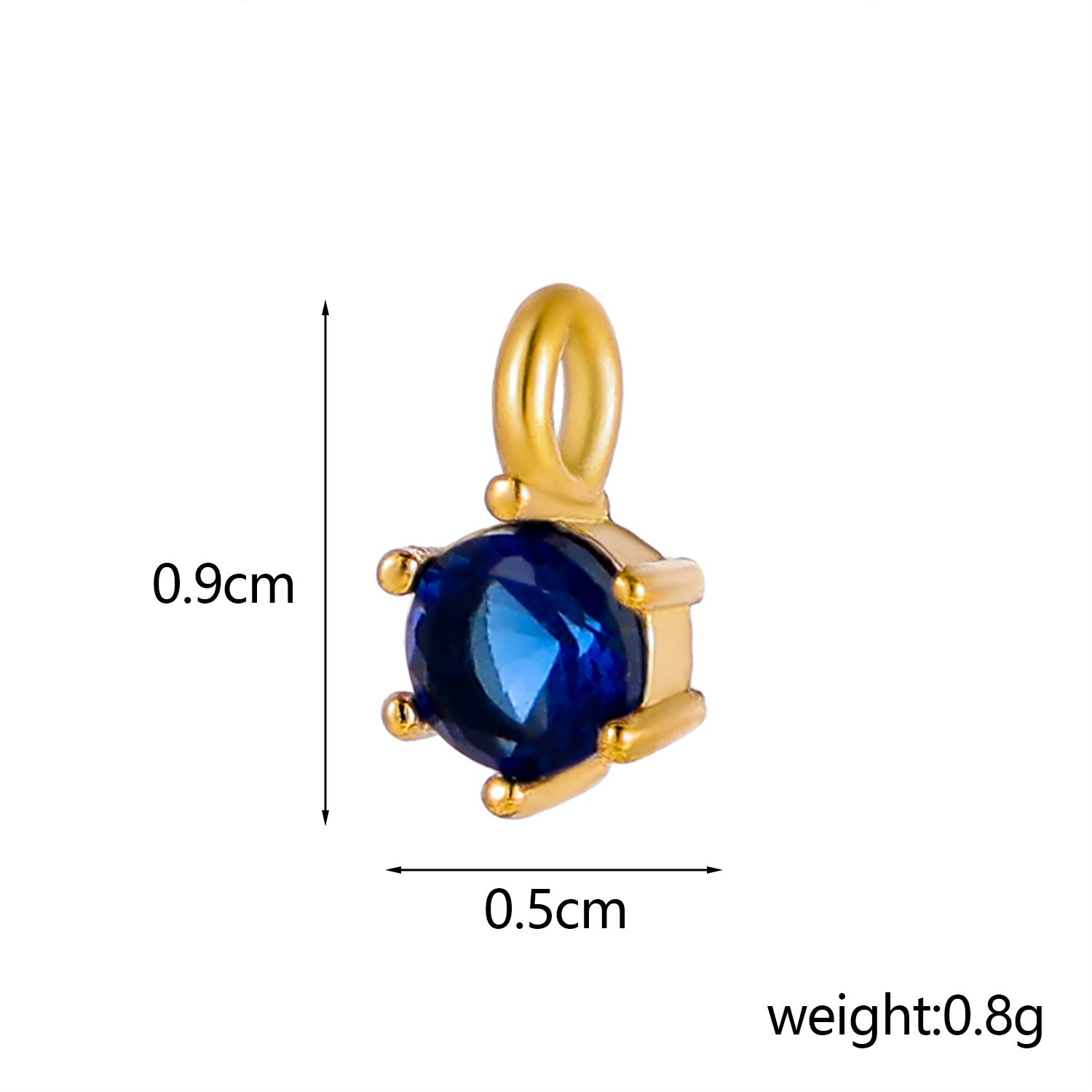 Wholesale DIY jewelry accessories stainless steel zircon claw support round water drop zircon pendant