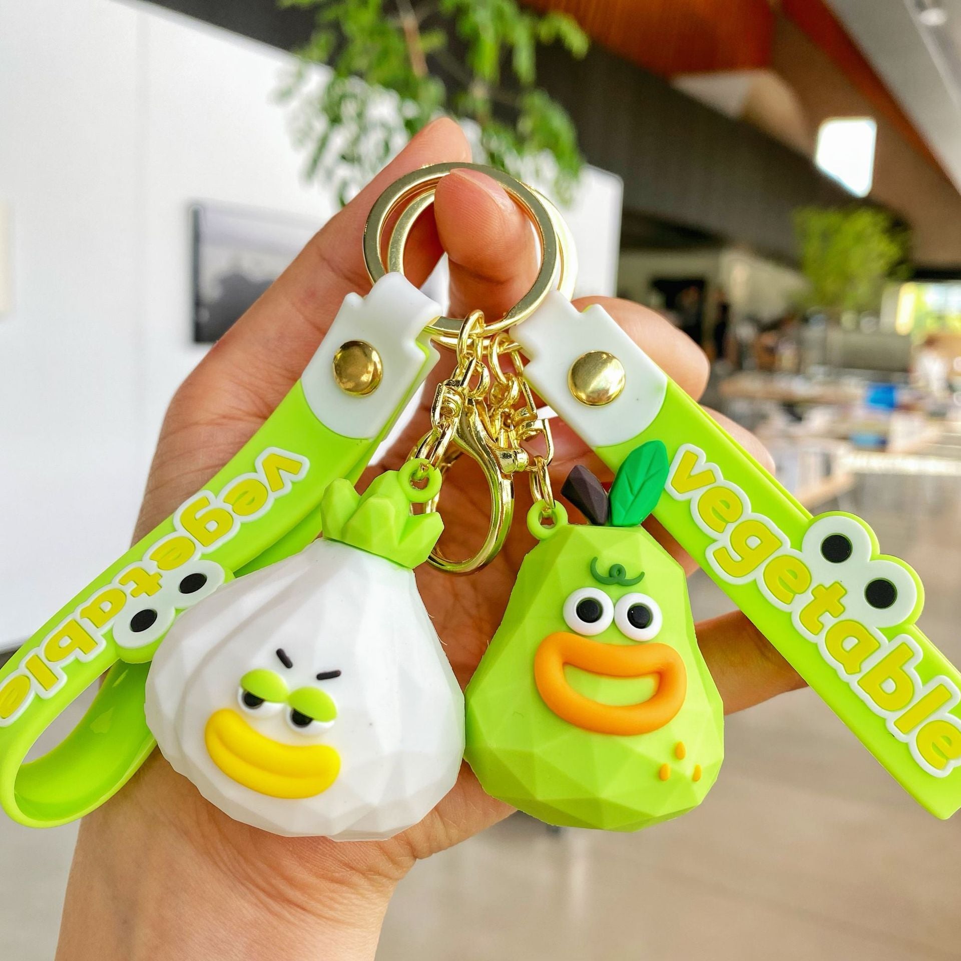 Wholesale Creative Keychain Fruit and Vegetable Series Silicone Keychains ACC-KC-SJ002