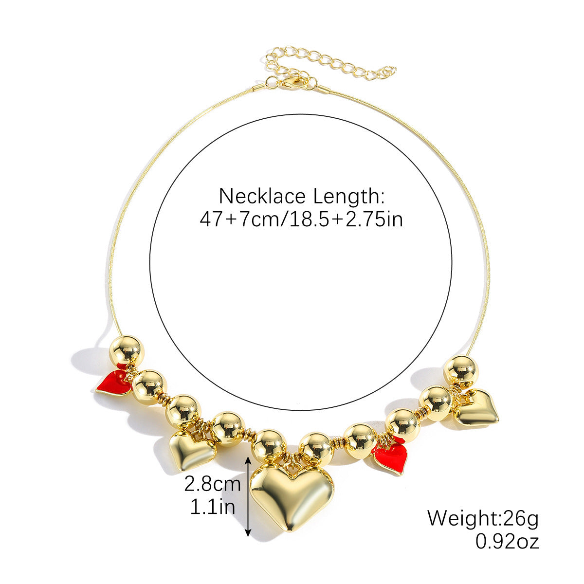 Wholesale  Exclusive Jewelry with Exaggerated Multi-Pendant Heart Necklace