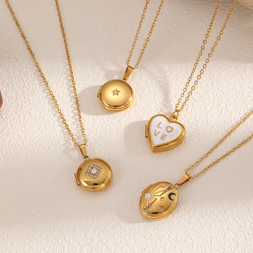 Wholesale Aliexpress Stainless Steel Photo Album Necklace