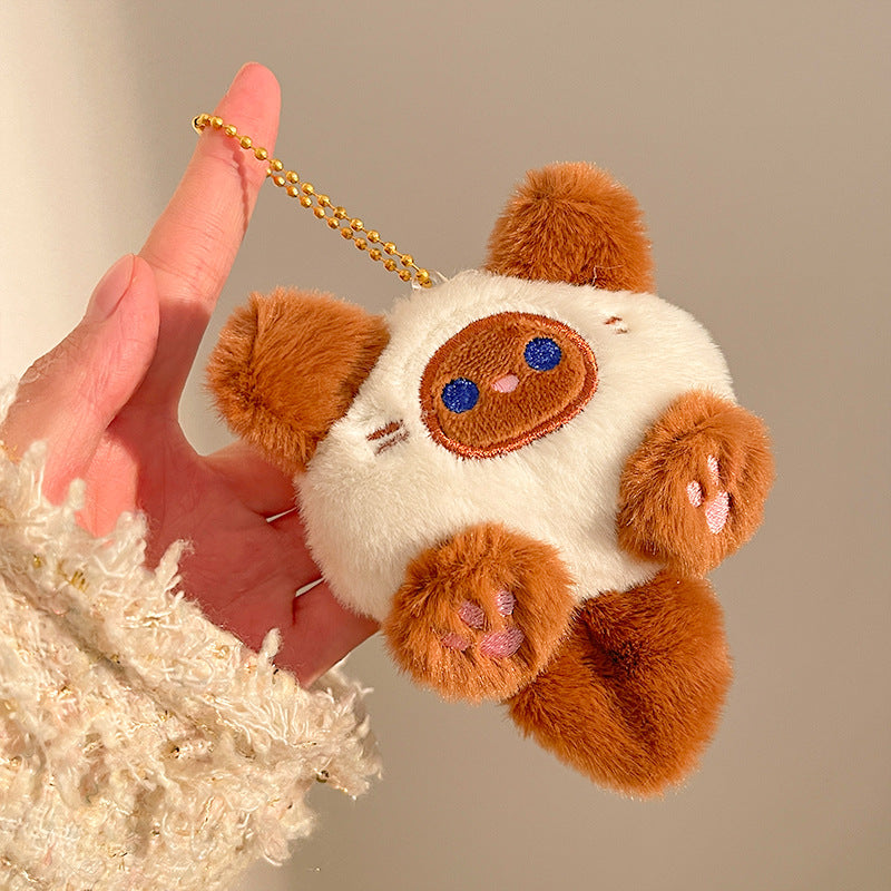 Wholesale Short Plush Cat Keychain DIY Handmade Bag Charm Women S Gift Decorative Boutique Resale