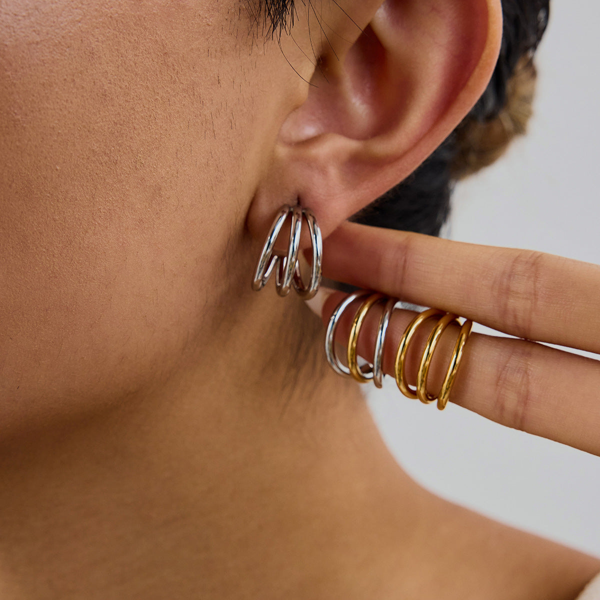 Wholesale  Stainless Steel Earrings 18K  Light Luxury  Jewelry