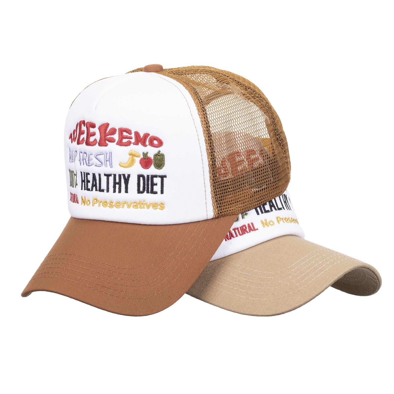 Wholesale Fun lettering embroidered contrast color baseball cap