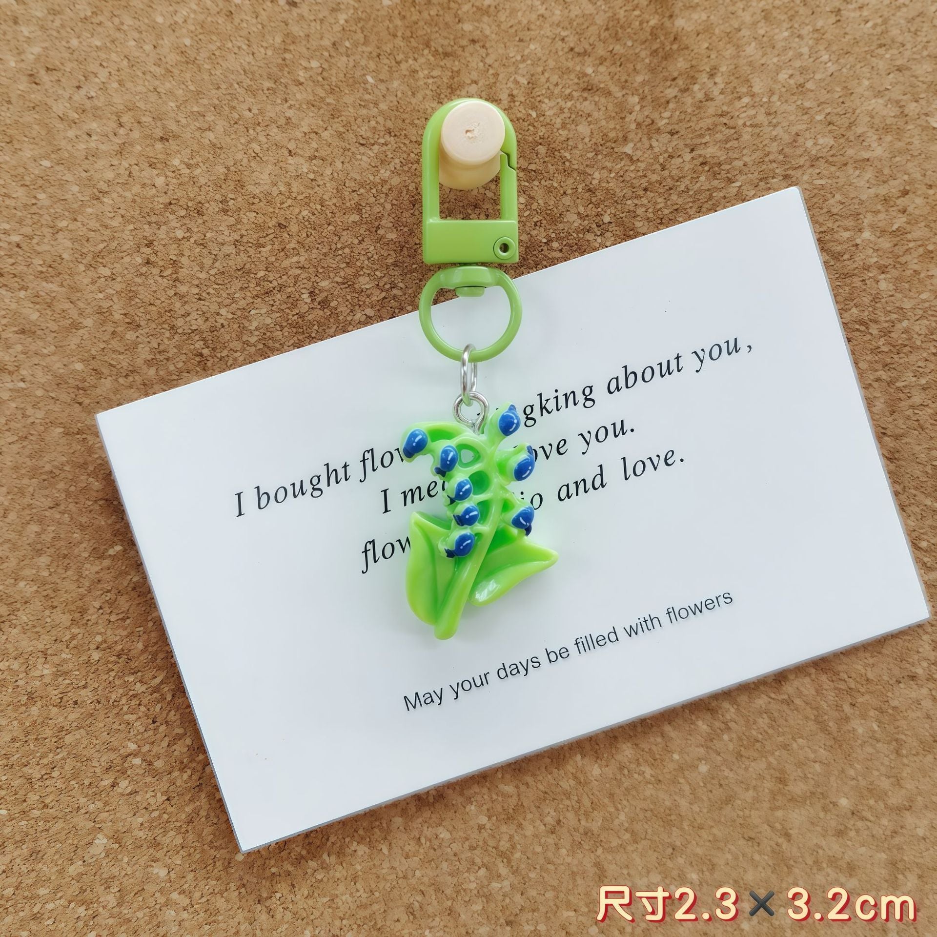 Wholesale Cartoon  Tulip Flower Keychain Bag Pendant Plastic Resin Gift for Couple