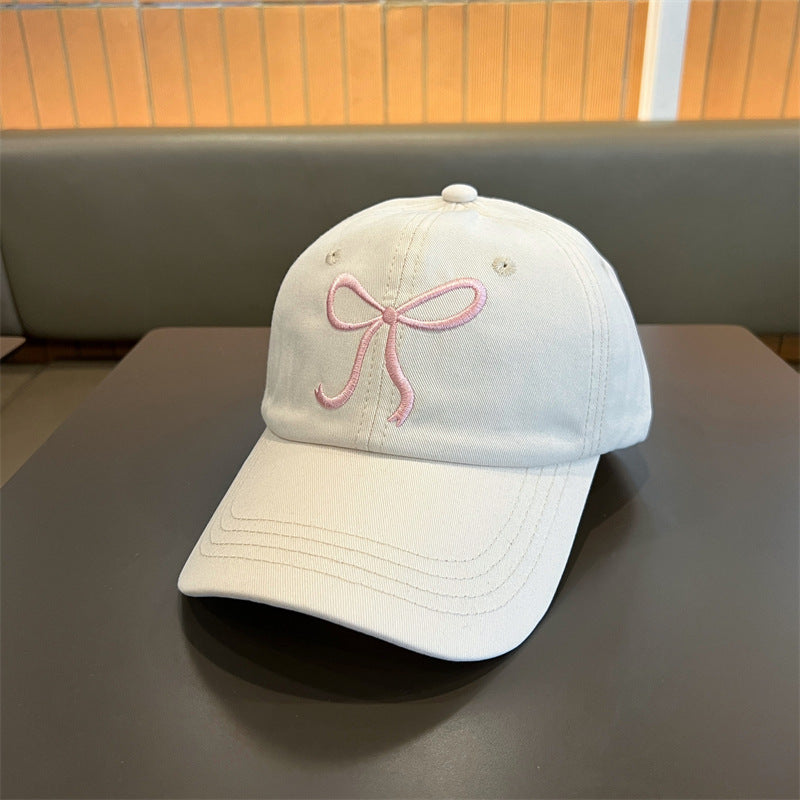 Wholesale Embroidered Bow Soft Top Baseball Cap