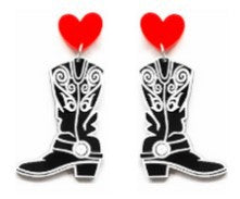 Wholesale Valentine' s Day Acrylic Heart Element Earrings