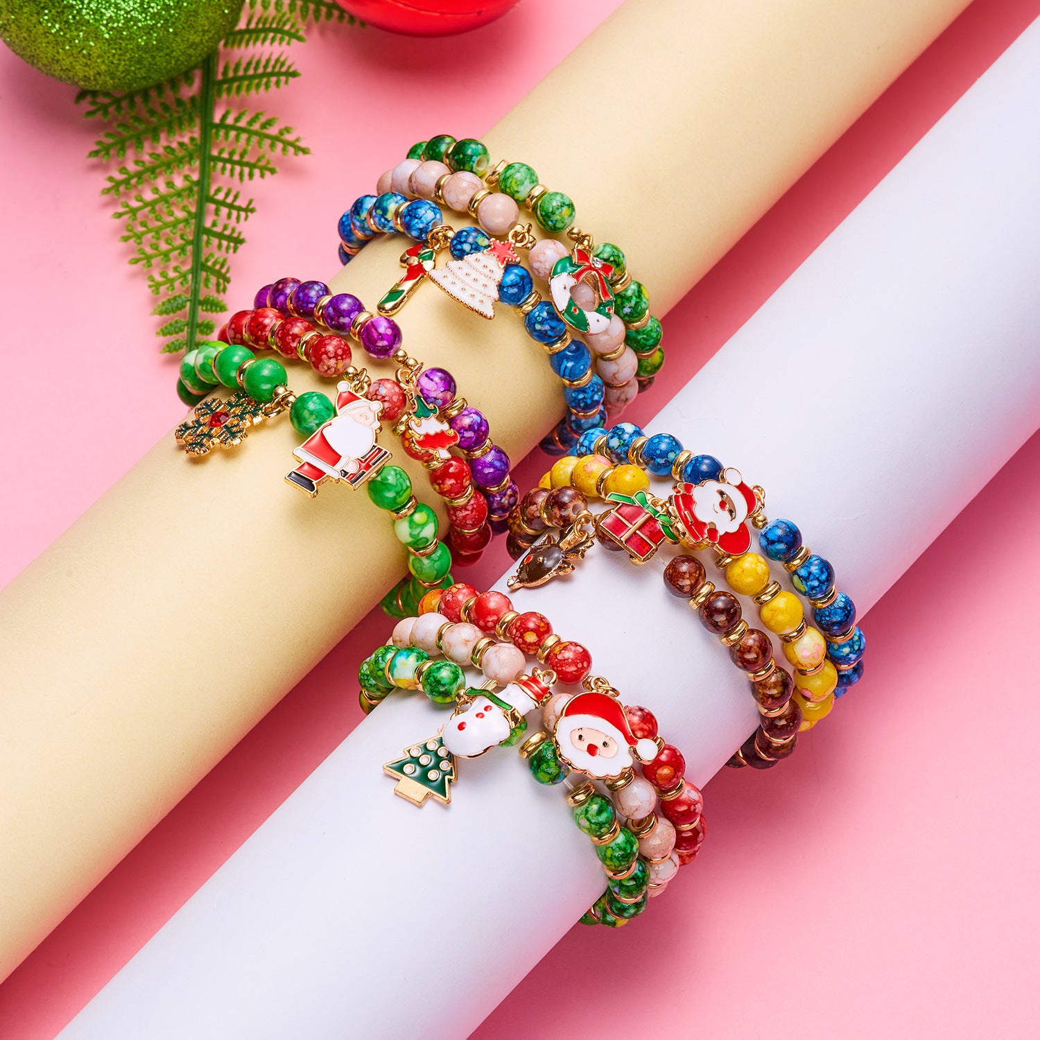 Wholesale  Christmas Festival bracelet three-pack Christmas tree  bracelet