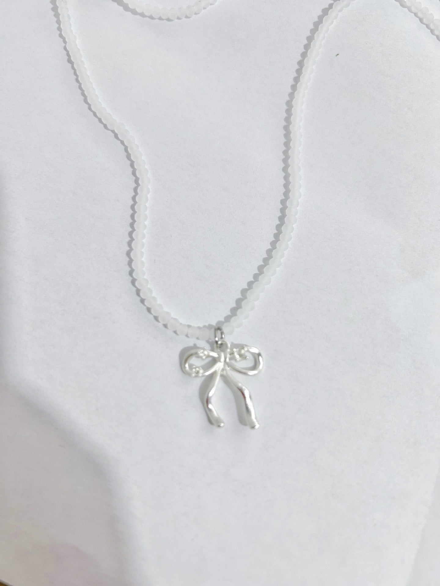 Wholesale  Bow Crystal Beaded Necklace