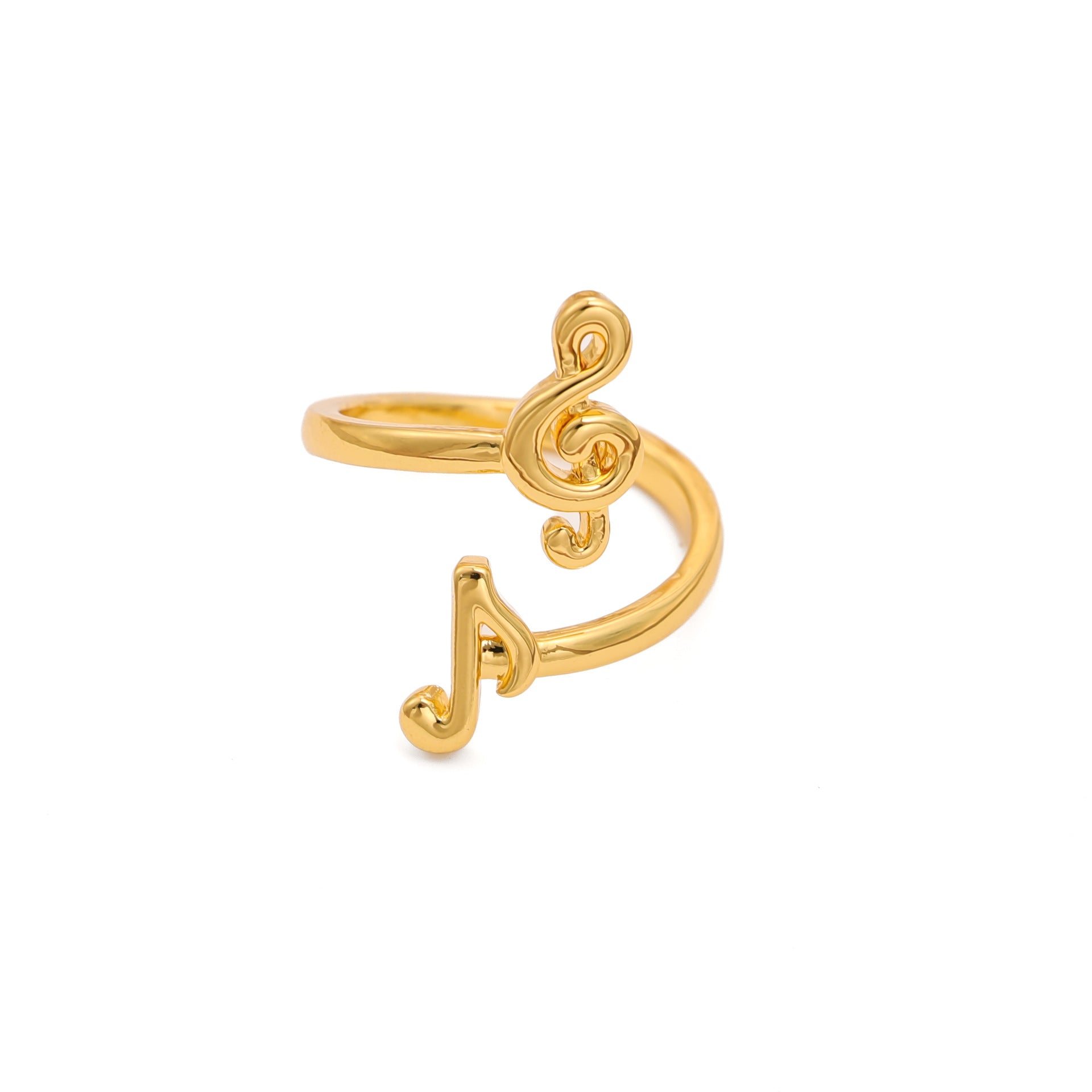 Wholesale music notes to send music lovers opening adjustable ring