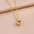 Wholesale  Titanium Steel 18K Gold Plating Micro Inlay Colorful Ocean Heart Necklace Earrings Ring Set